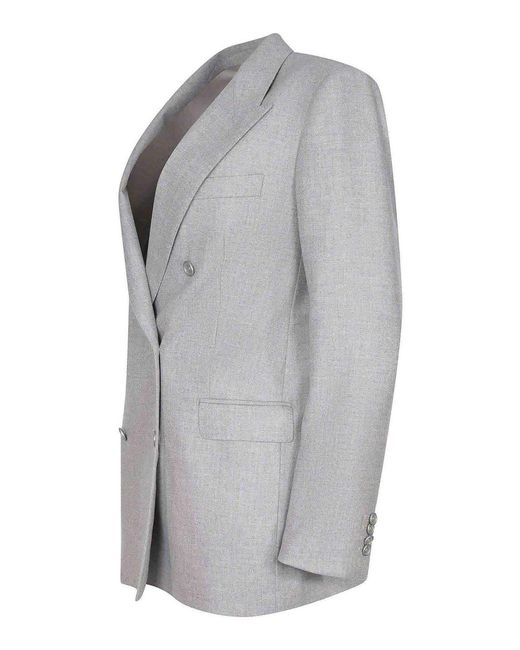 Tagliatore Gray Double-Breasted Jacket