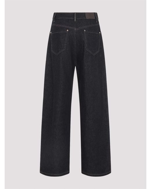 Brunello Cucinelli Blue Cotton Jeans