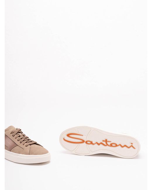 Santoni Pink 'Dbs Sf1' Sneakers for men