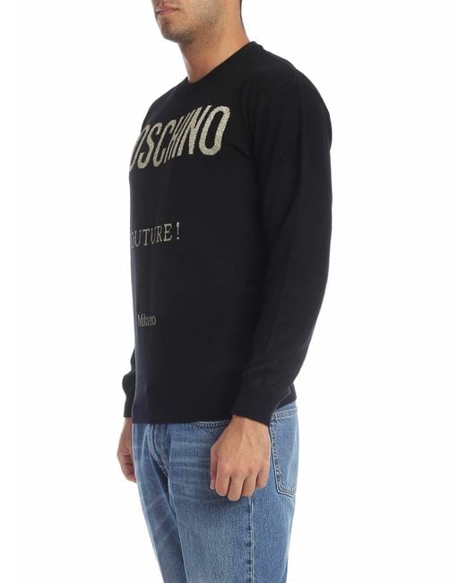 Moschino Black Pullover for men