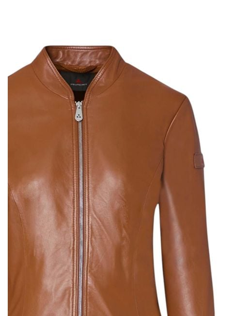 Peuterey Brown Leather Jacket