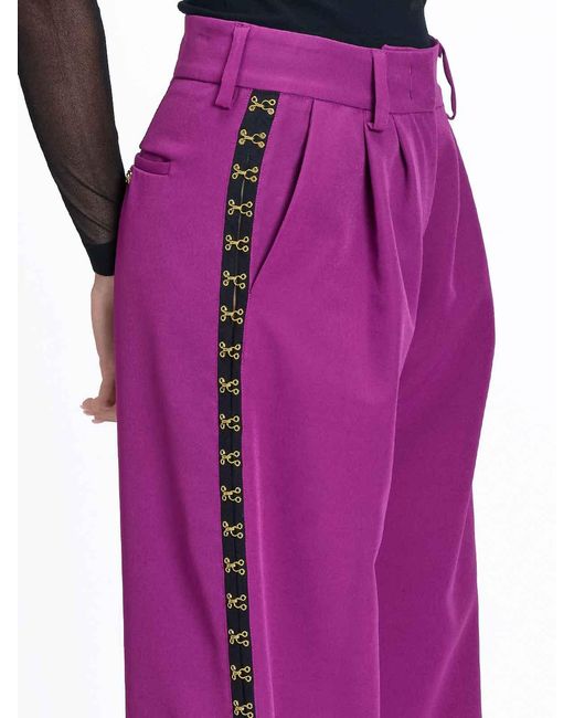 Just Cavalli Purple Pantalone Hooks