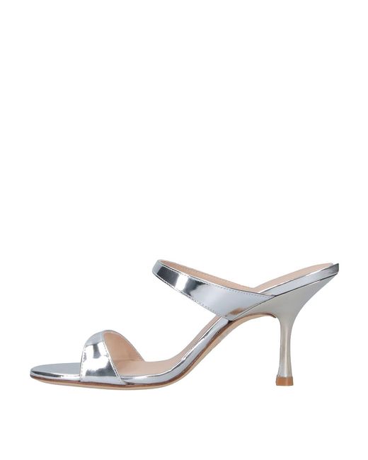 Stuart Weitzman White Nudist Slide 85 Sandals