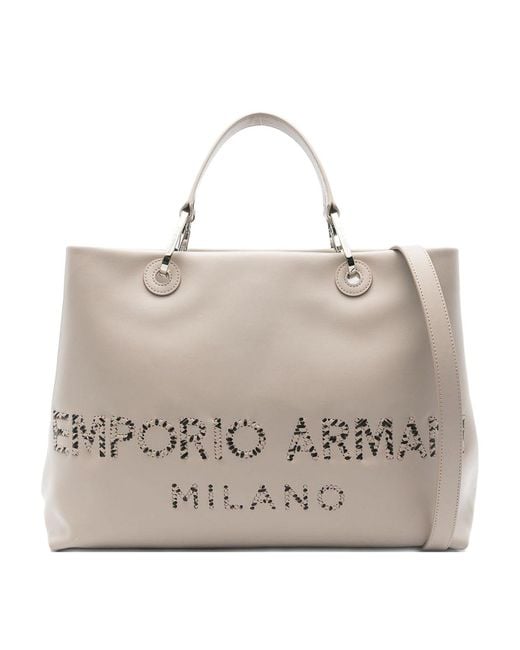 Emporio Armani Natural Myea Medium Shopping Bag