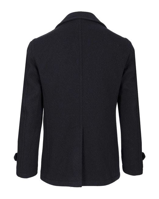 Tagliatore Blue Double-Breasted Jacket for men