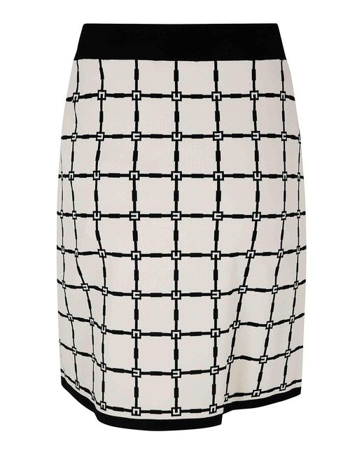 Elisabetta Franchi Black Mini Knit Skirt