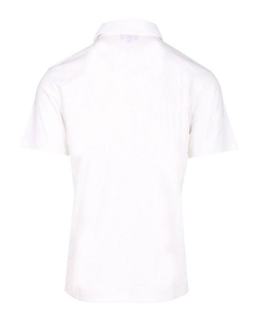 Giorgio Armani White Cotton Polo Shirt for men