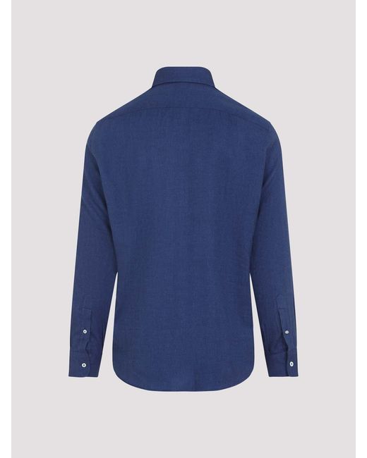 Brunello Cucinelli Blue Casual Shirts for men