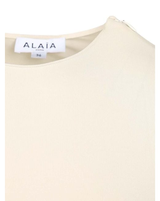 Alaïa White Jersey Dress With Belt