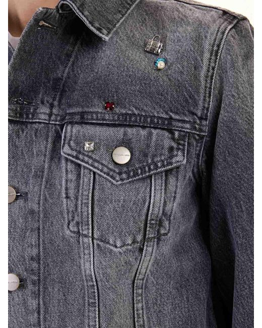 Marc Jacobs Gray Charm Shrunken Trucker