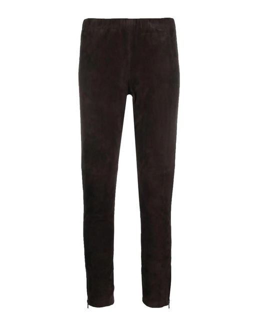 P.A.R.O.S.H. Black Leather Jersey Leggings