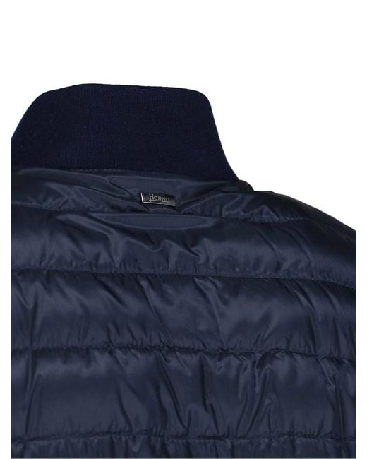 Herno Blue Lightweight Down Jacket for men