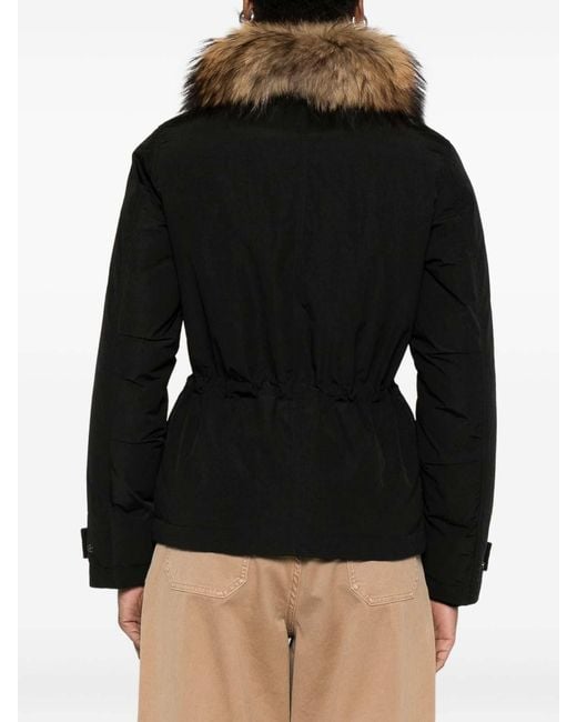 Woolrich Black Front-Flap Jacket