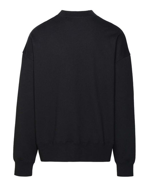 Palm Angels Black Milan Stud Sweatshirt for men