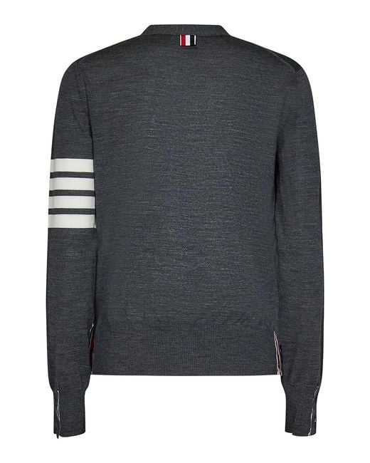 Thom Browne Black Dark Wool Cardigan