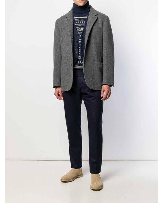 Brunello Cucinelli Gray Water Resistant Jacket for men