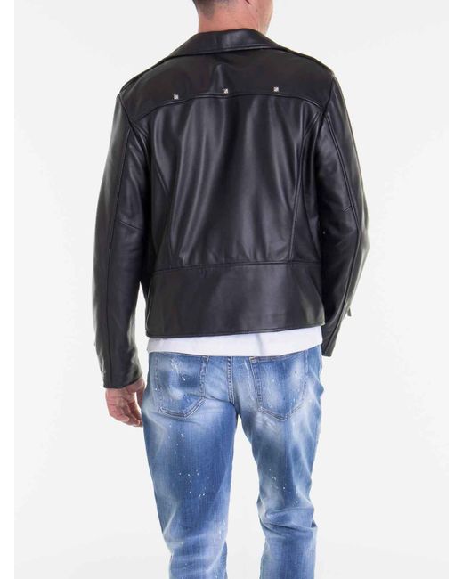 John Richmond Blue Notched Lapel Zip Jacket for men