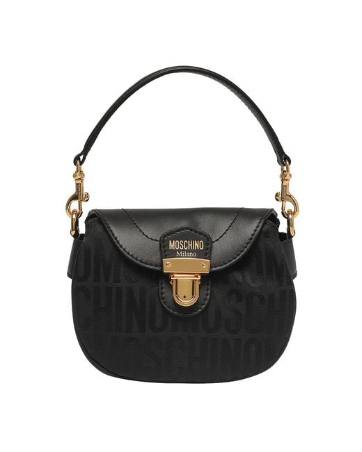 Moschino Black All Lover Logo Shoulder Bag
