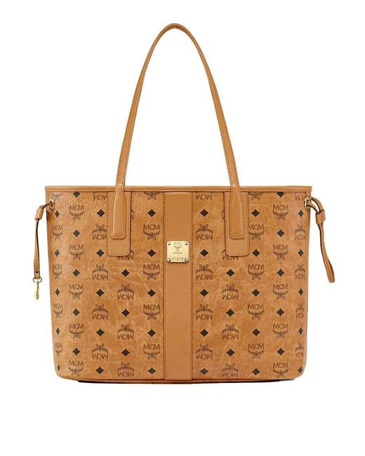 MCM Brown Medium Reversible Liz Shopper