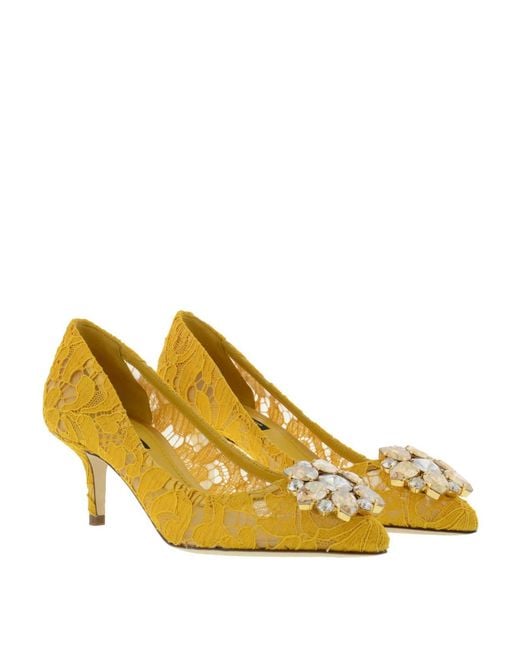 Dolce & Gabbana Yellow Bellucci Pumps