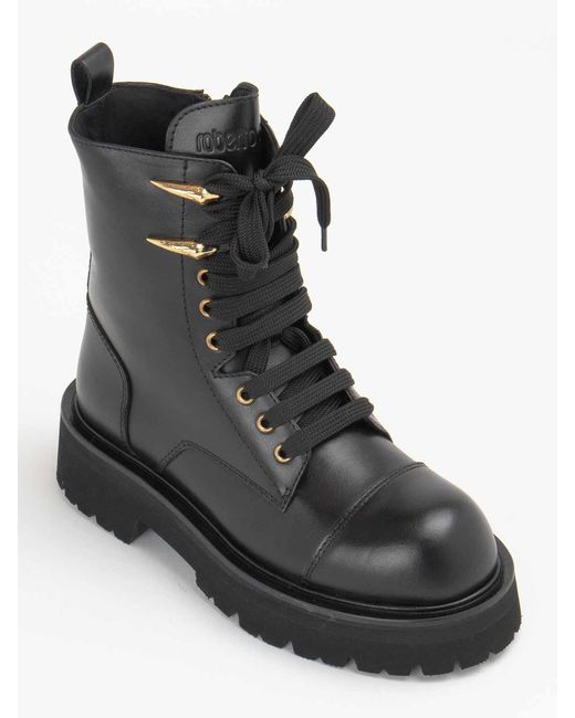 Roberto Cavalli Black Ankle Boots