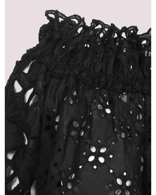 Ermanno Scervino Black Cotton Blouse