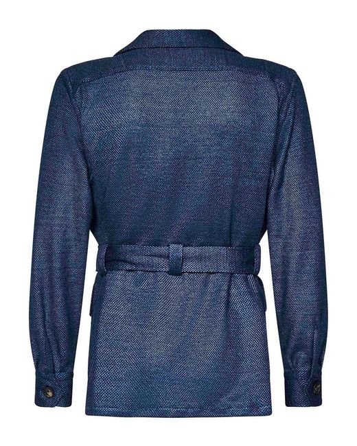 Franzese Collection Blue David Beckham Model Saharan Jacket for men