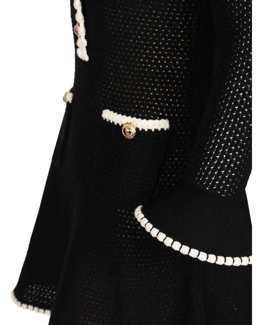 Self-Portrait Black Knitted Mini Dress