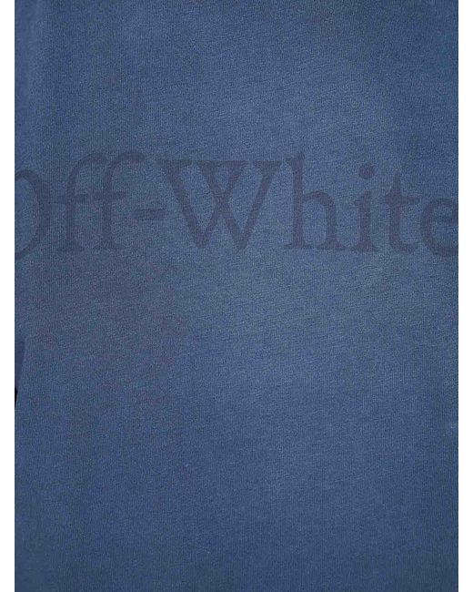 Off-White c/o Virgil Abloh Blue Laundry Boxy Tee Spray D Sapphire