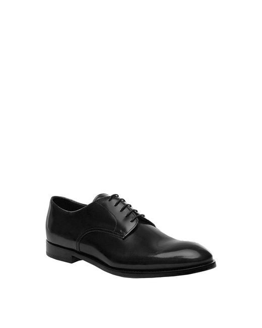 Doucal's Black 5-Hole Lace-Ups for men