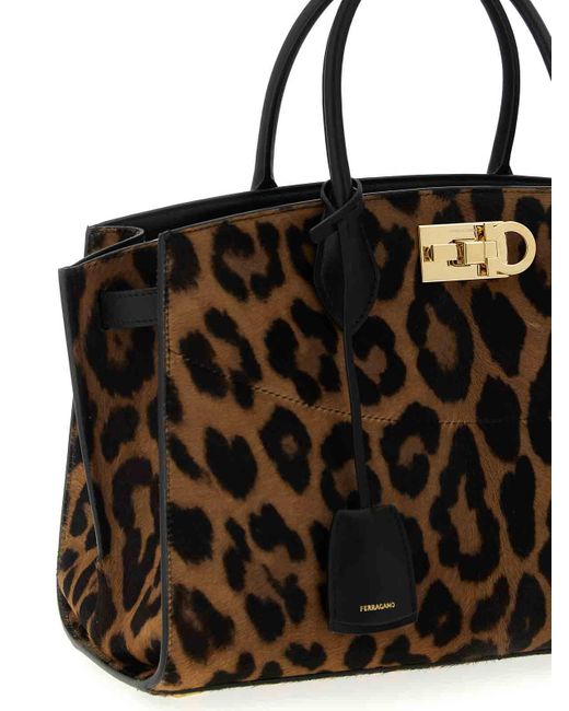 Ferragamo Black New Studio Soft (L) Handbag