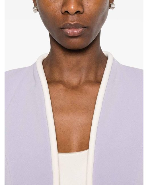 Elisabetta Franchi Purple Lightweight Crepe Jacket