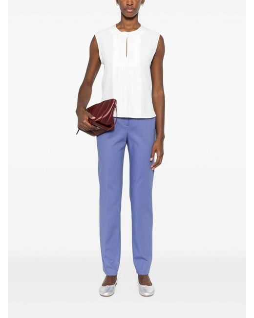 Emporio Armani White Crepe De Chine Top