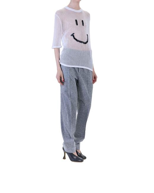 Moschino White Smile Short Sleeve Shirt