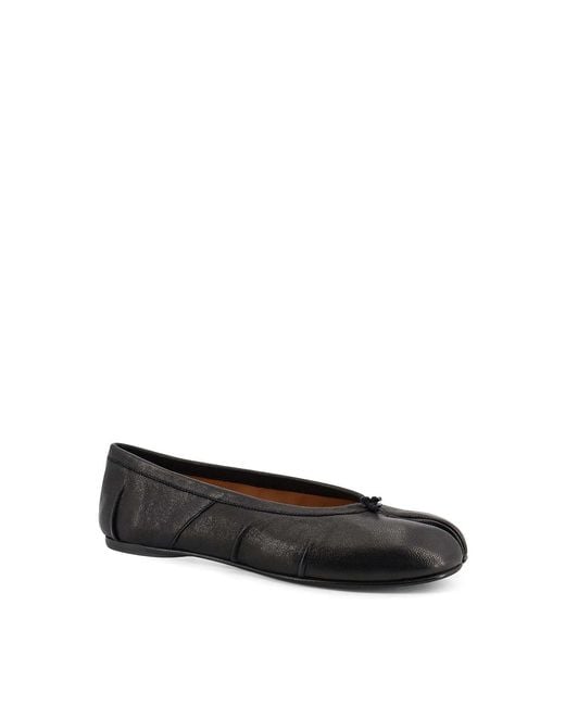 Maison Margiela Black Leather Tabi Ballerinas