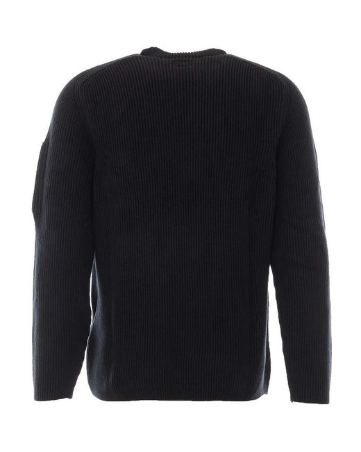 C P Company Blue Knitted Sweater for men