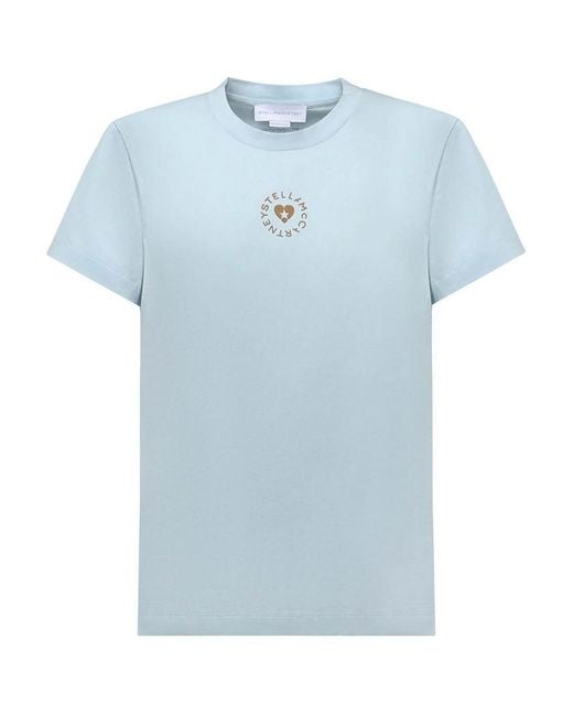 Stella McCartney Blue Lovestruck Logo T-Shirt