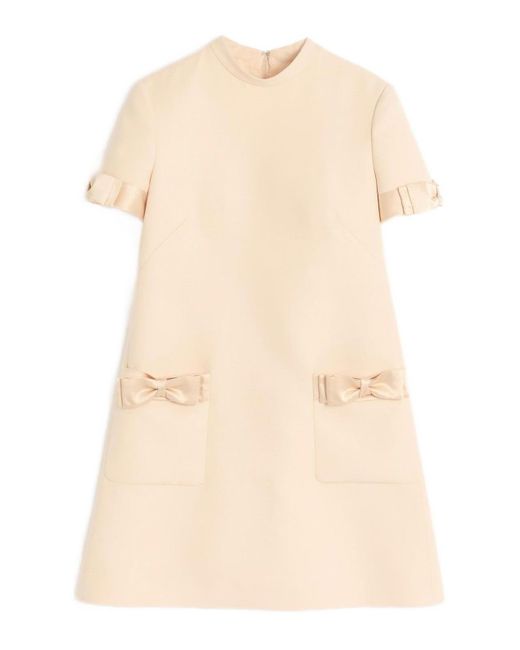 Valentino Garavani Natural Crepe Couture Minidress