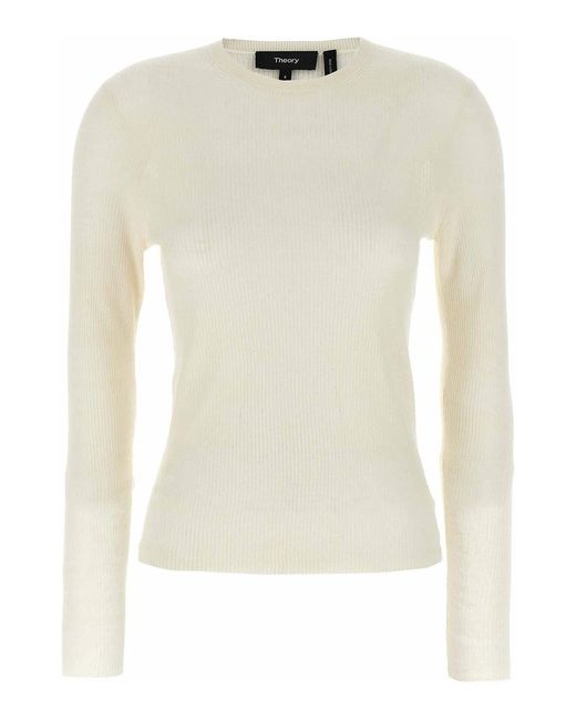 Theory Natural Viscose Linen Sweater