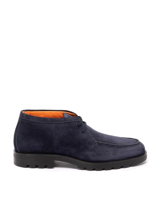 Santoni Blue 'Rock' Lace Up for men