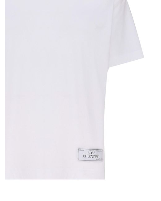 Valentino Garavani White Vlogo Cotton T-shirt for men