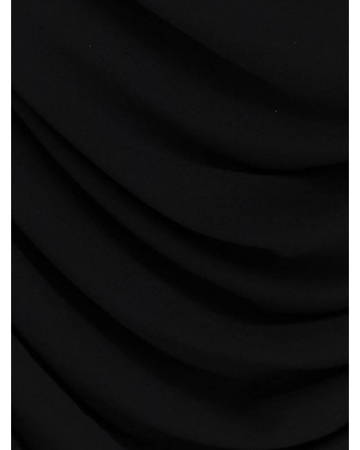 Givenchy Black Off-Shoulder Draped Mini Dress