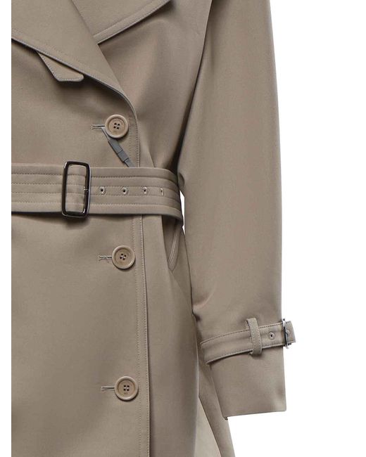 Max Mara Gray Cropped Cotton Duster Coat