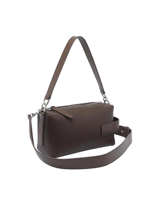 Hogan Gray Mini Script Bauletto Bag