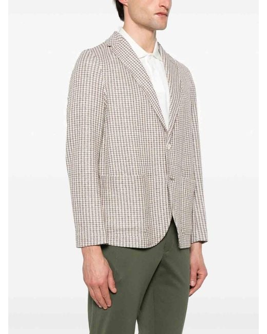 Circolo 1901 Gray Cotton And Linen Blend Jacket for men