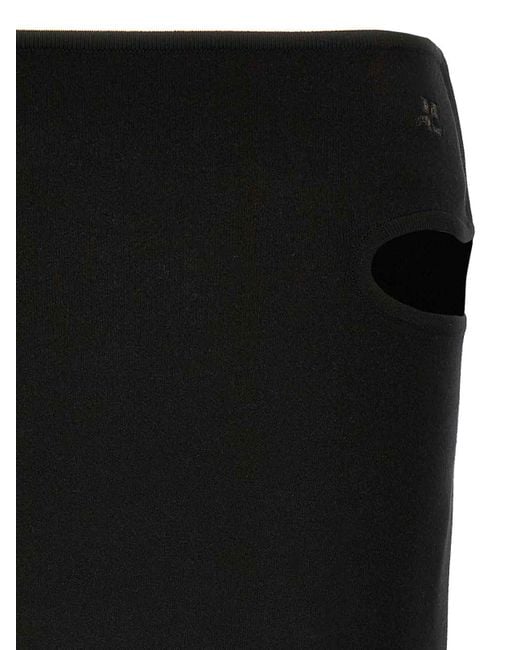 Courreges Black Loop Milano Skirt