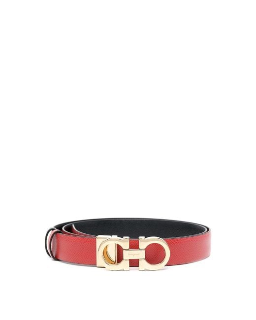 Ferragamo White Gancini Belt