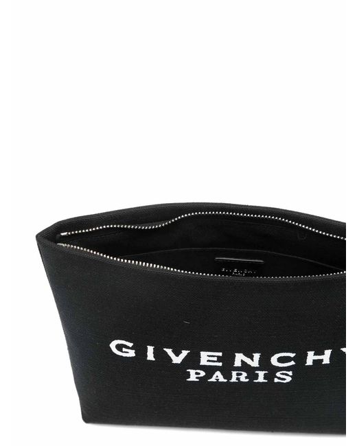 Givenchy Black Logo Cotton Pouch