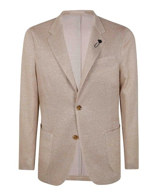 Lardini Natural Knitted Jacket for men