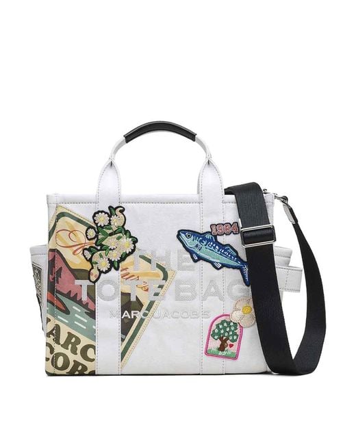 Marc Jacobs Blue The Medium Tote Camp Patchwork